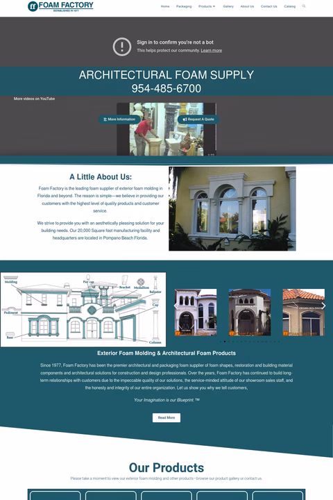 Foam-Factory Homepage 1440px