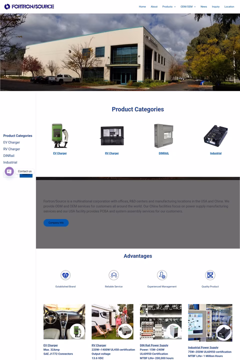 Fortron-Source-Corporation Homepage 1440px