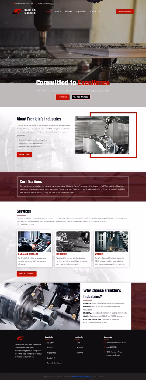 Franklins-Industries Homepage 1440px
