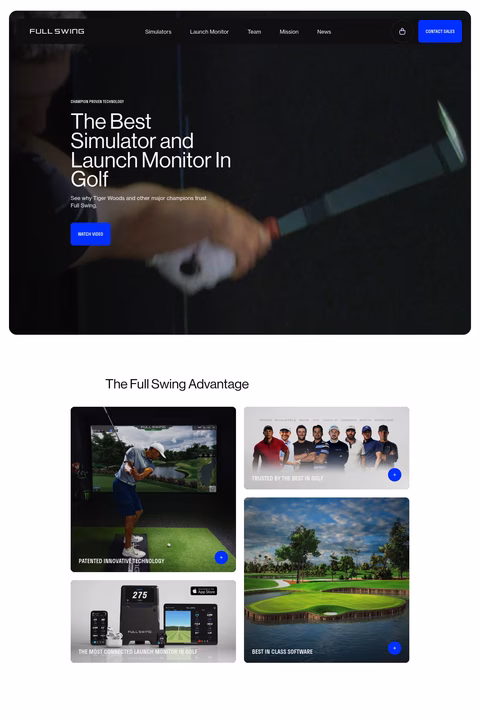 Full-Swing-Golf Homepage 1440px