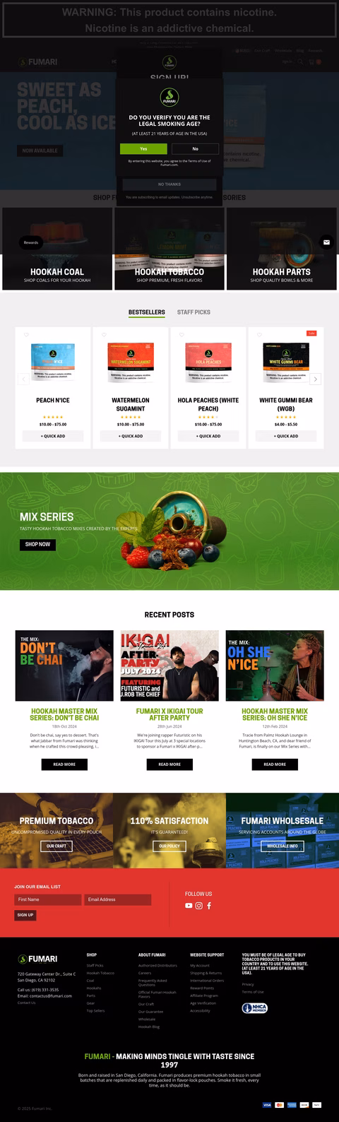 Fumari Homepage 1440px