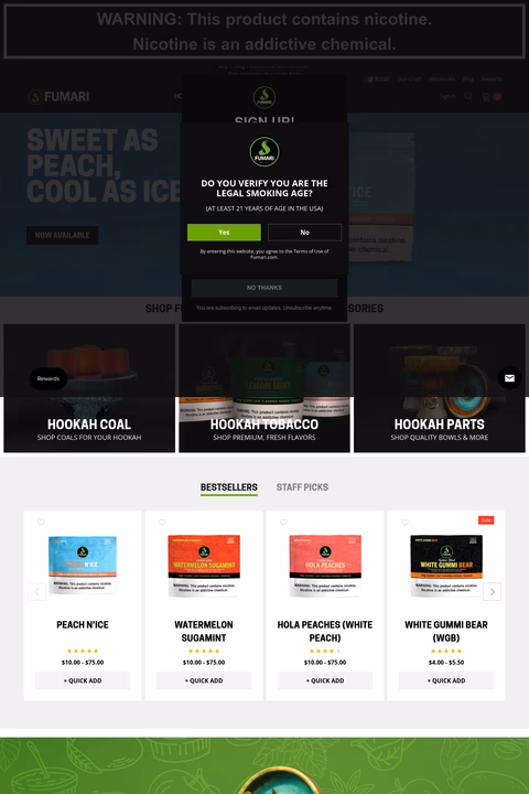 Fumari Homepage 1440px