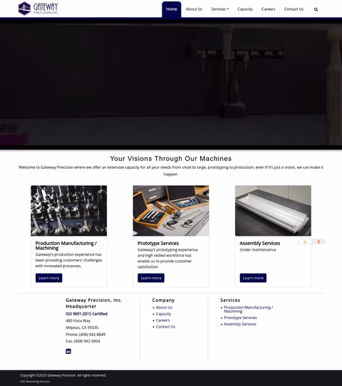 Gateway-Precision Homepage 1440px