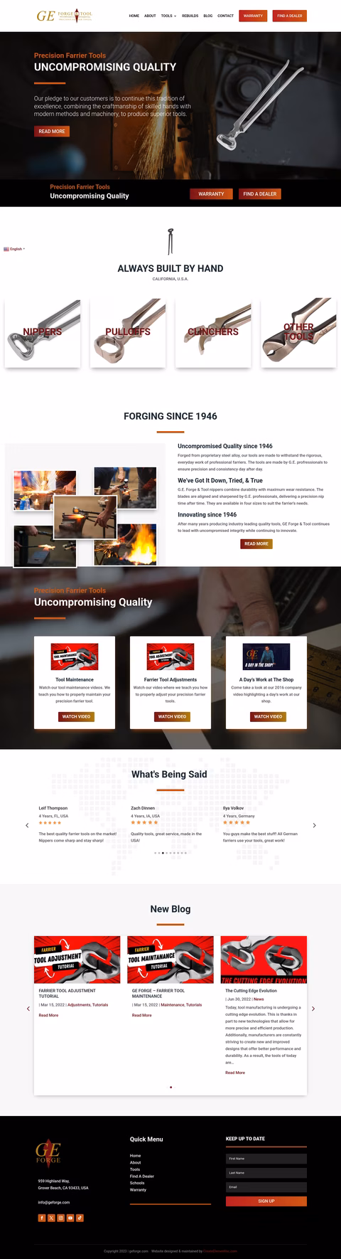 Ge-Forge-Tool Homepage 1440px