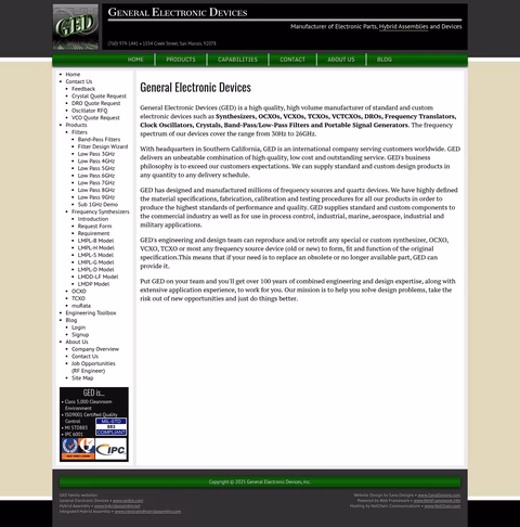 General-Electronic-Devices Homepage 1440px