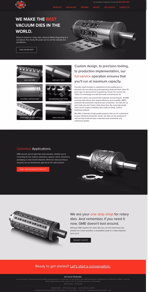 General-Metal-Engraving Homepage 1440px