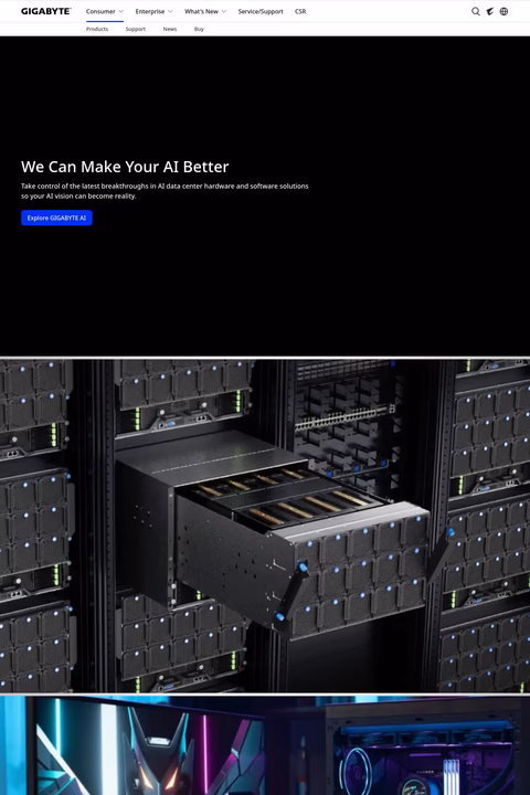 Gigabyte Homepage 1440px