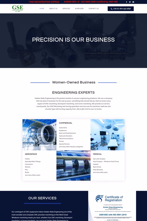 Golden-State-Engineering Homepage 1440px