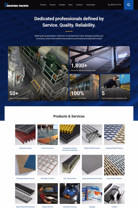 Grating-Pacific Homepage 1440px