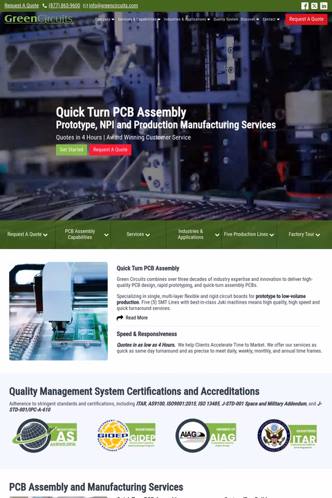 Green-Circuits Homepage 1440px