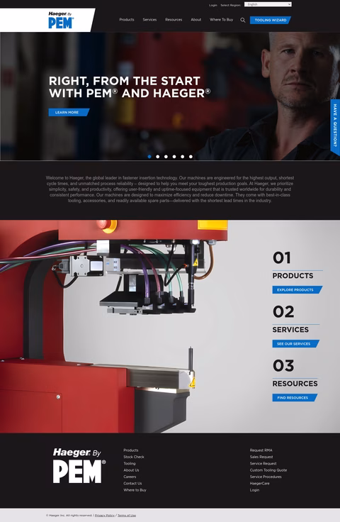 Haeger Homepage 1440px