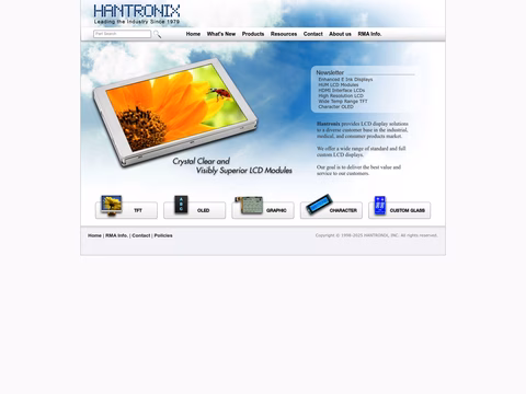 Hantronix Homepage 1440px