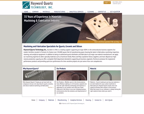 Hayward-Quartz-Technology Homepage 1440px