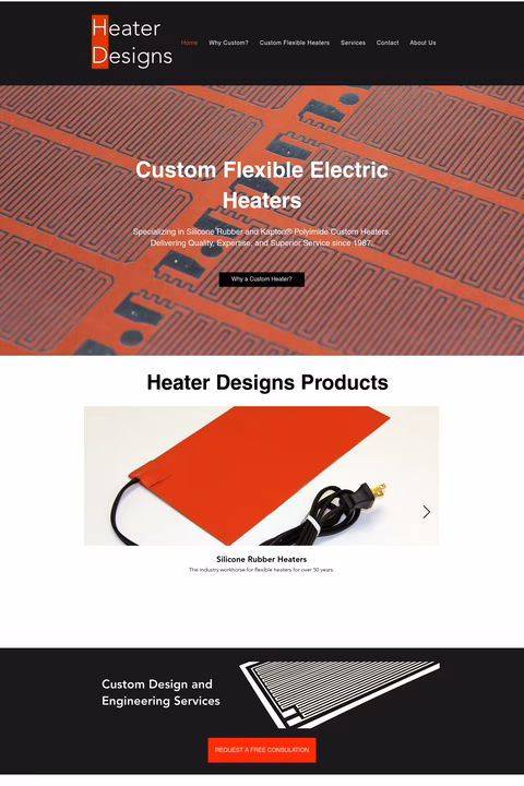 Heater-Designs Homepage 1440px