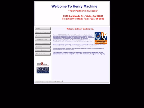 Henry-Machine Homepage 1440px