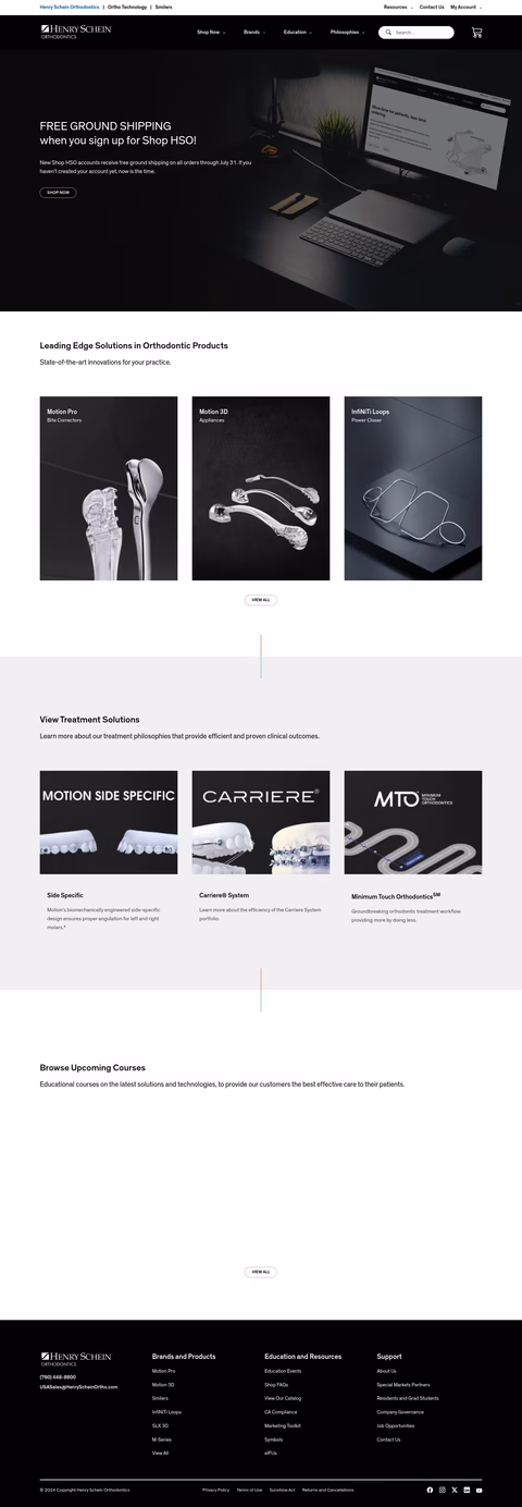 Henry-Schein-Orthodontics Homepage 1440px