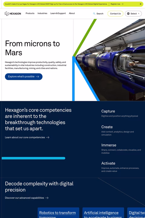 Hexagon-Manufacturing-Intelligence Homepage 1440px