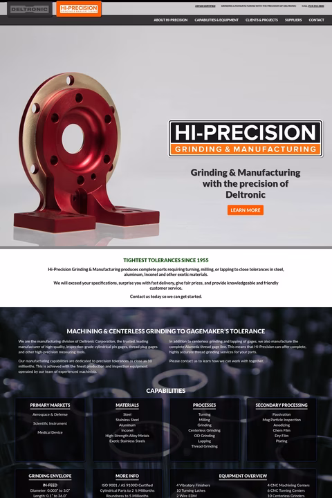 Hi-Precision-Grinding-Manufacturing Homepage 1440px
