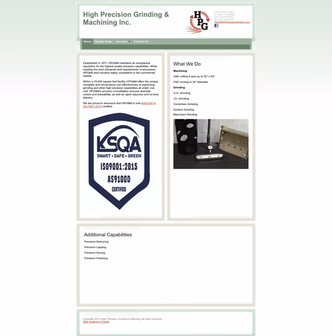 High-Precision-Grinding-Machining Homepage 1440px