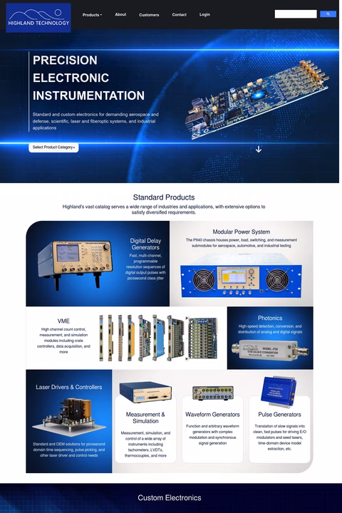 Highland-Technology Homepage 1440px