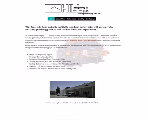 Hill-Manufacturing Homepage 1440px