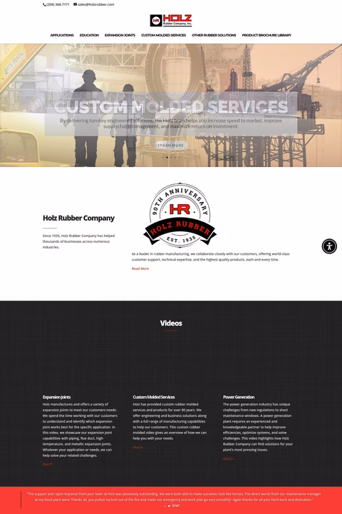 Holz-Rubber-Company Homepage 1440px
