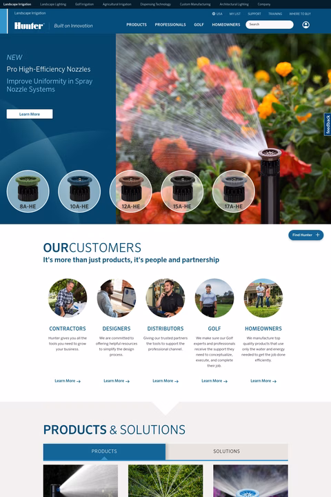 Hunter-Industries Homepage 1440px