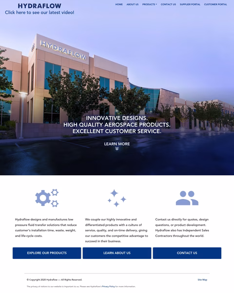 Hydraflow Homepage 1440px