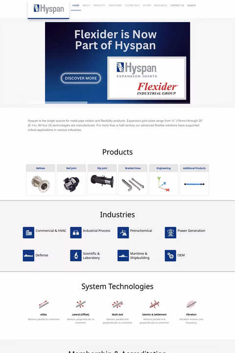 Hyspan-Precision-Products Homepage 1440px