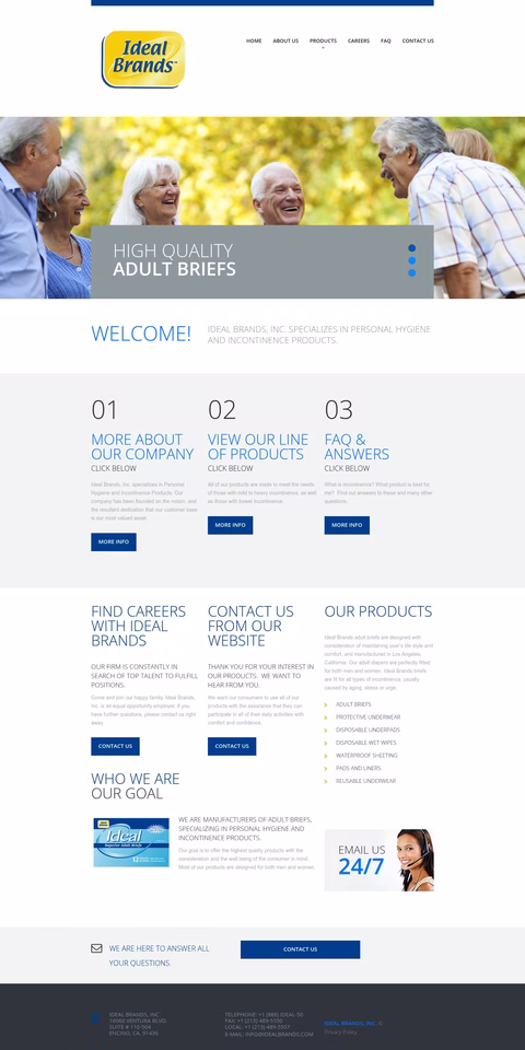Ideal-Brands Homepage 1440px