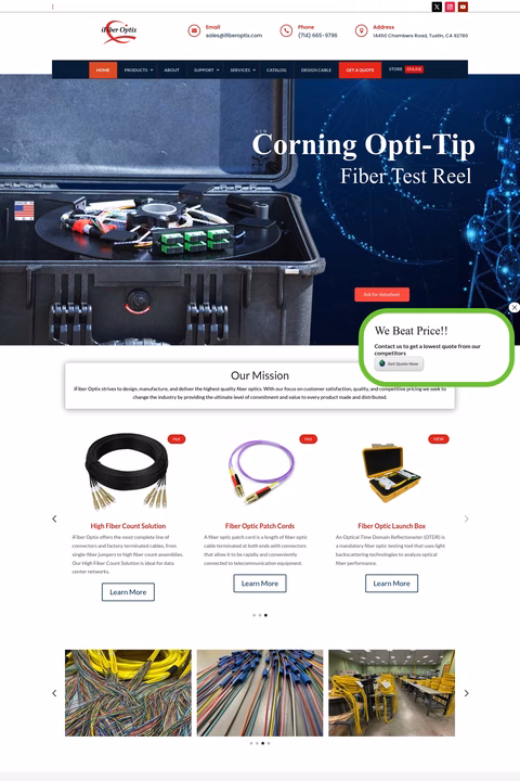 Ifiber-Optix Homepage 1440px