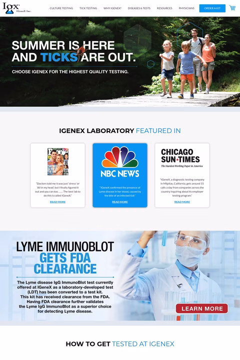 Igenex Homepage 1440px