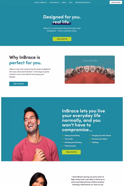 Inbrace Homepage 1440px