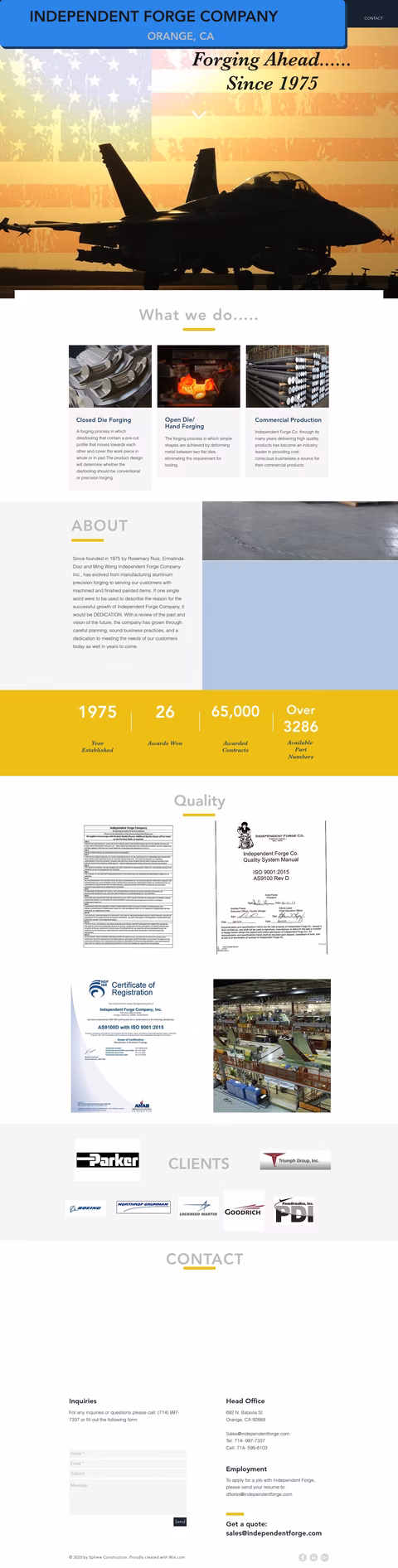 Independent-Forge-Company Homepage 1440px