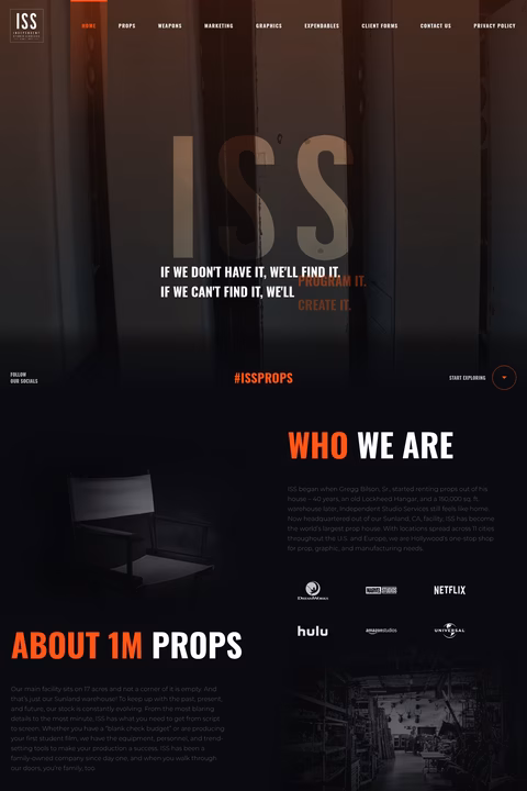 Independent-Studio-Services Homepage 1440px