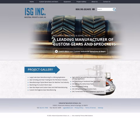 Industrial-Sprockets-Gears Homepage 1440px