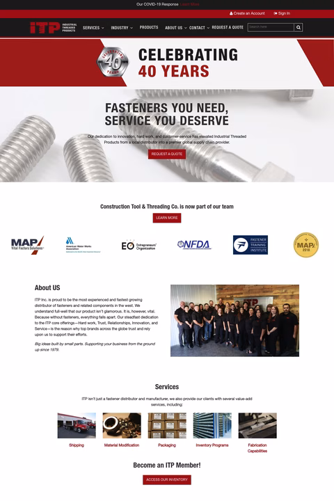 Industrial-Threaded-Products Homepage 1440px