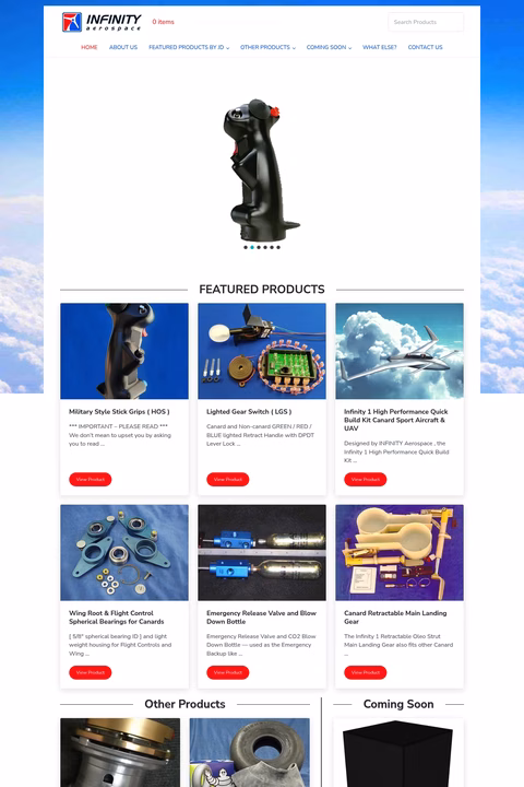 Infinity-Aerospace Homepage 1440px
