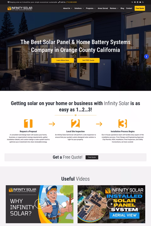 Infinity-Solar Homepage 1440px
