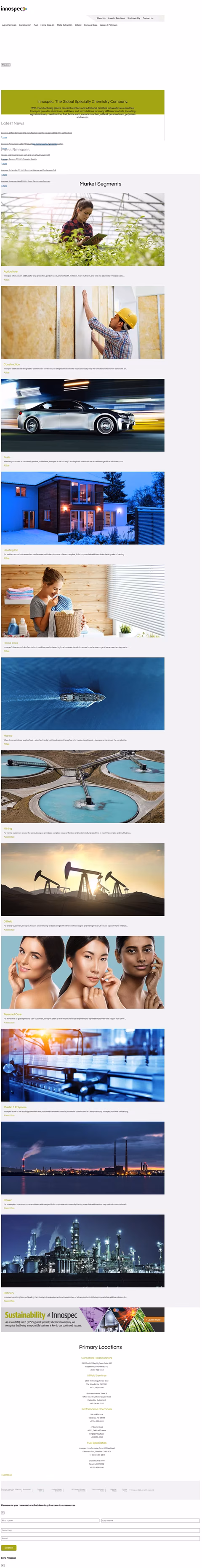 Innospec Homepage 1440px