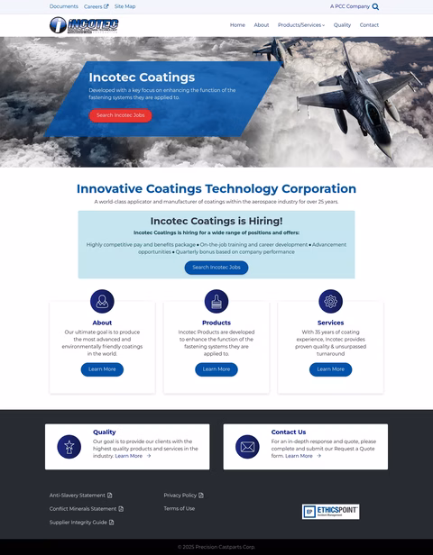Innovative-Coatings-Technology Homepage 1440px