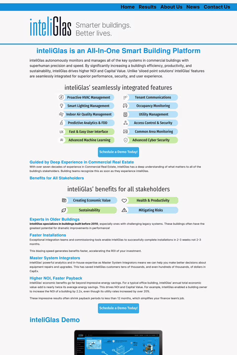 Inteliglas-Corporation Homepage 1440px