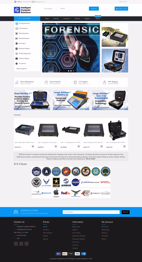 Intelligent-Computer-Solutions Homepage 1440px