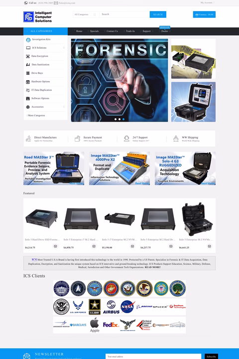 Intelligent-Computer-Solutions Homepage 1440px