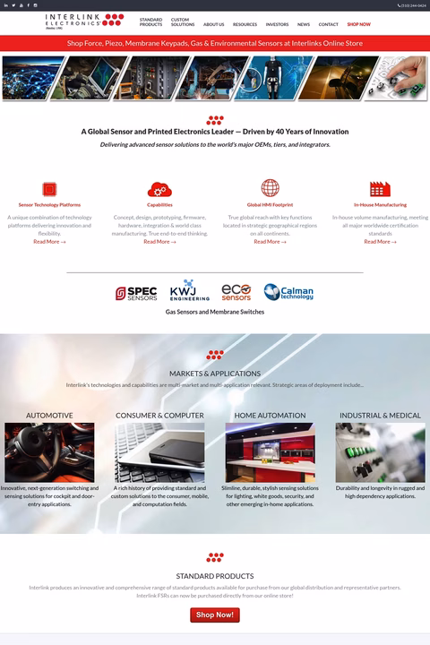Interlink-Electronics Homepage 1440px