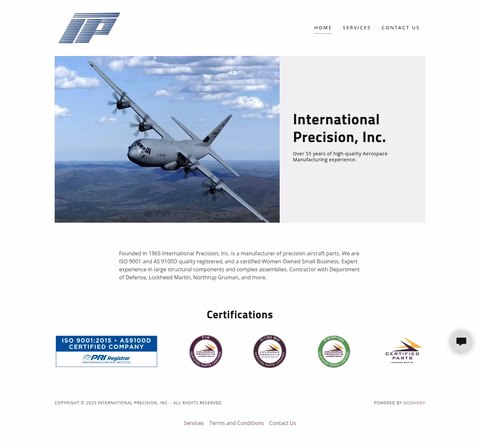 International-Precision Homepage 1440px