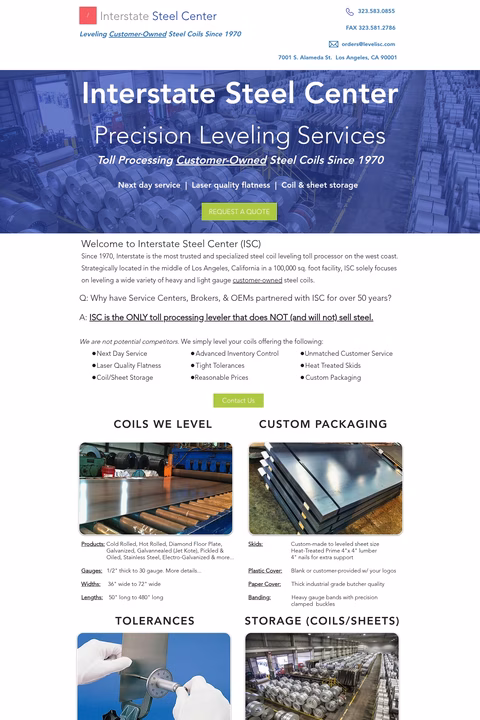 Interstate-Steel-Center Homepage 1440px