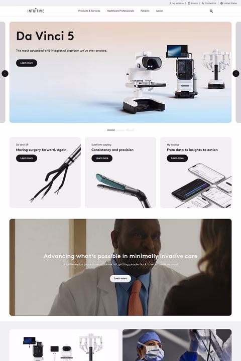Intuitive-Surgical Homepage 1440px