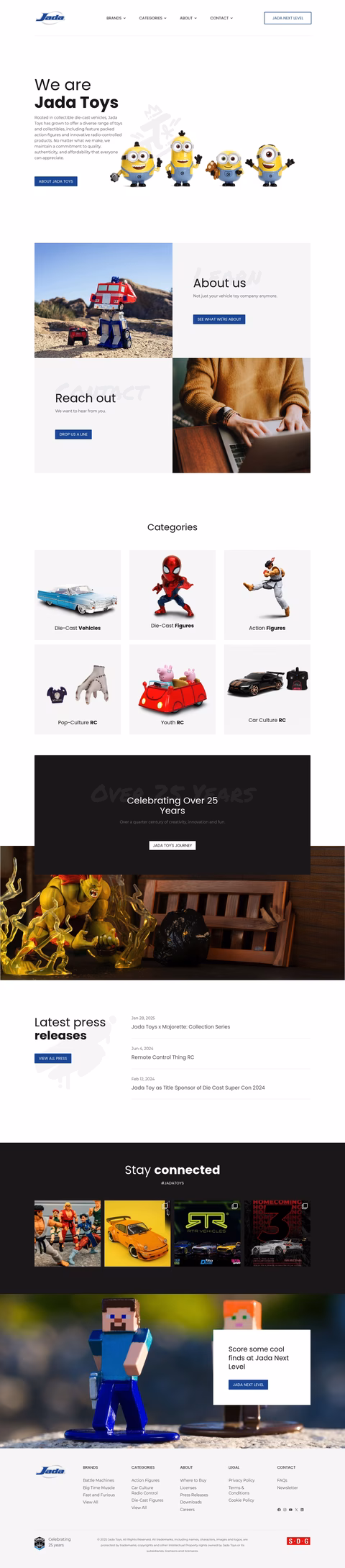 Jada-Toys Homepage 1440px