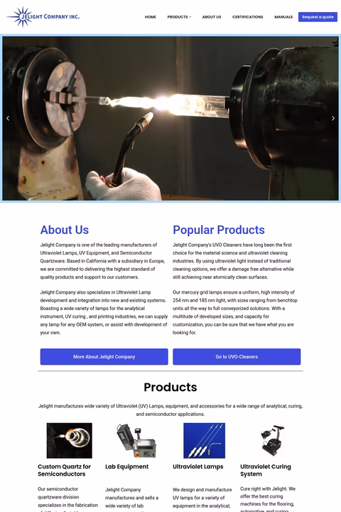 Jelight-Company Homepage 1440px